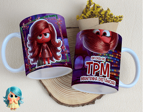 16 Artes para Caneca Divertidamente Sentimentos Arquivo Editável 