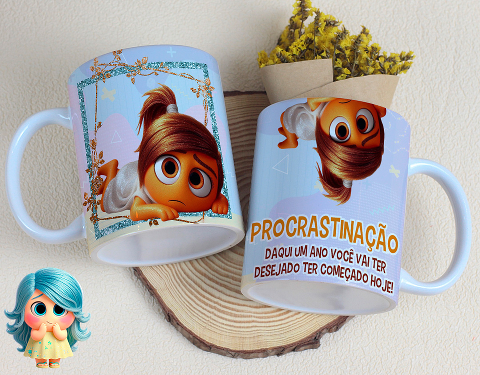 16 Artes para Caneca Divertidamente Sentimentos Arquivo Editável  2