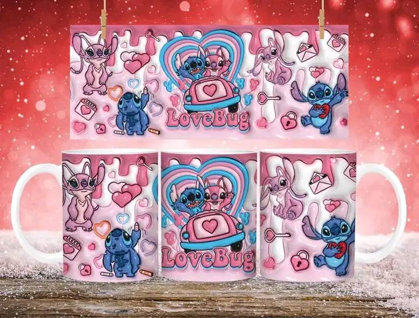 21 Artes para Caneca Inflados Dia dos Namorados Personagens Arquivo em Jpg 10