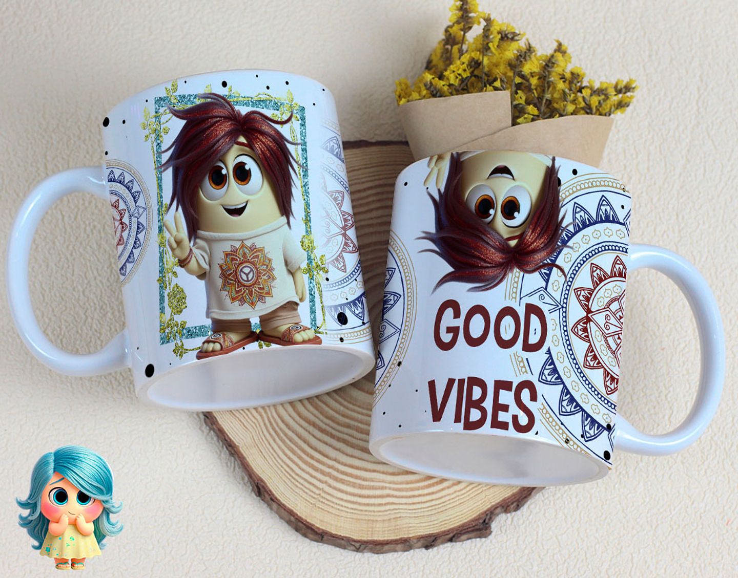 16 Artes para Caneca Divertidamente Sentimentos Arquivo Editável  8