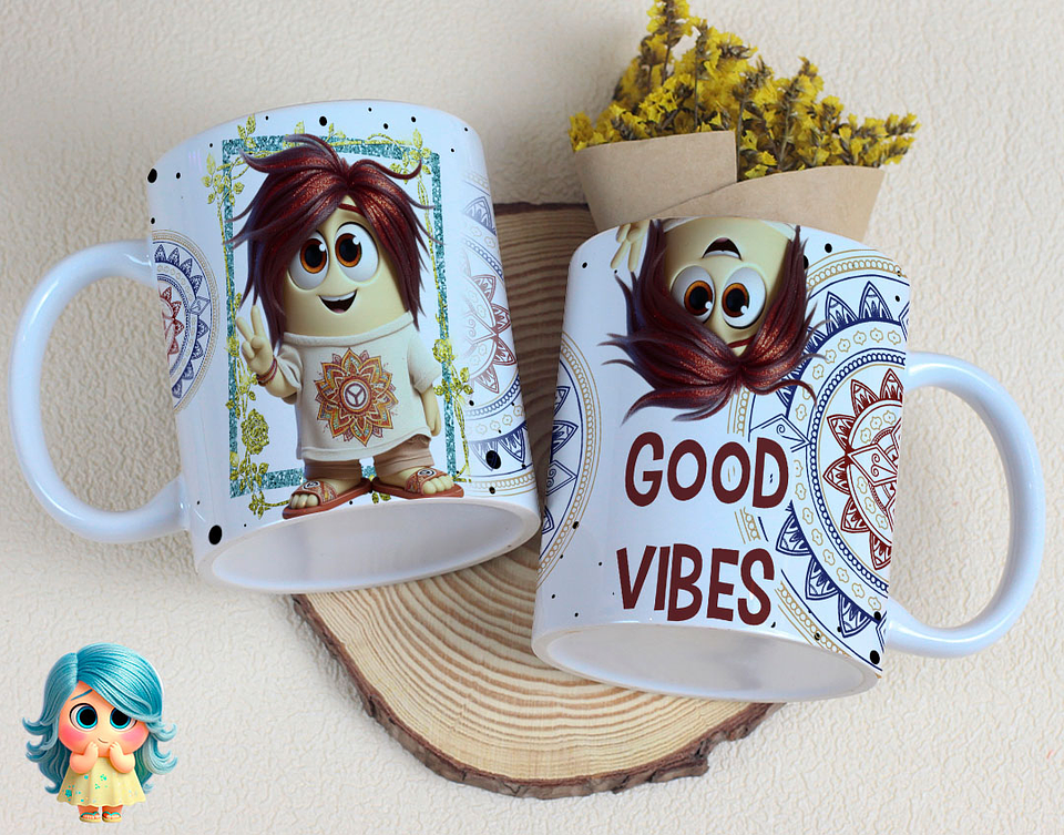 16 Artes para Caneca Divertidamente Sentimentos Arquivo Editável  8