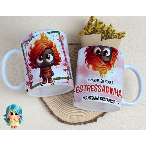 16 Artes para Caneca Divertidamente Sentimentos Arquivo Editável 