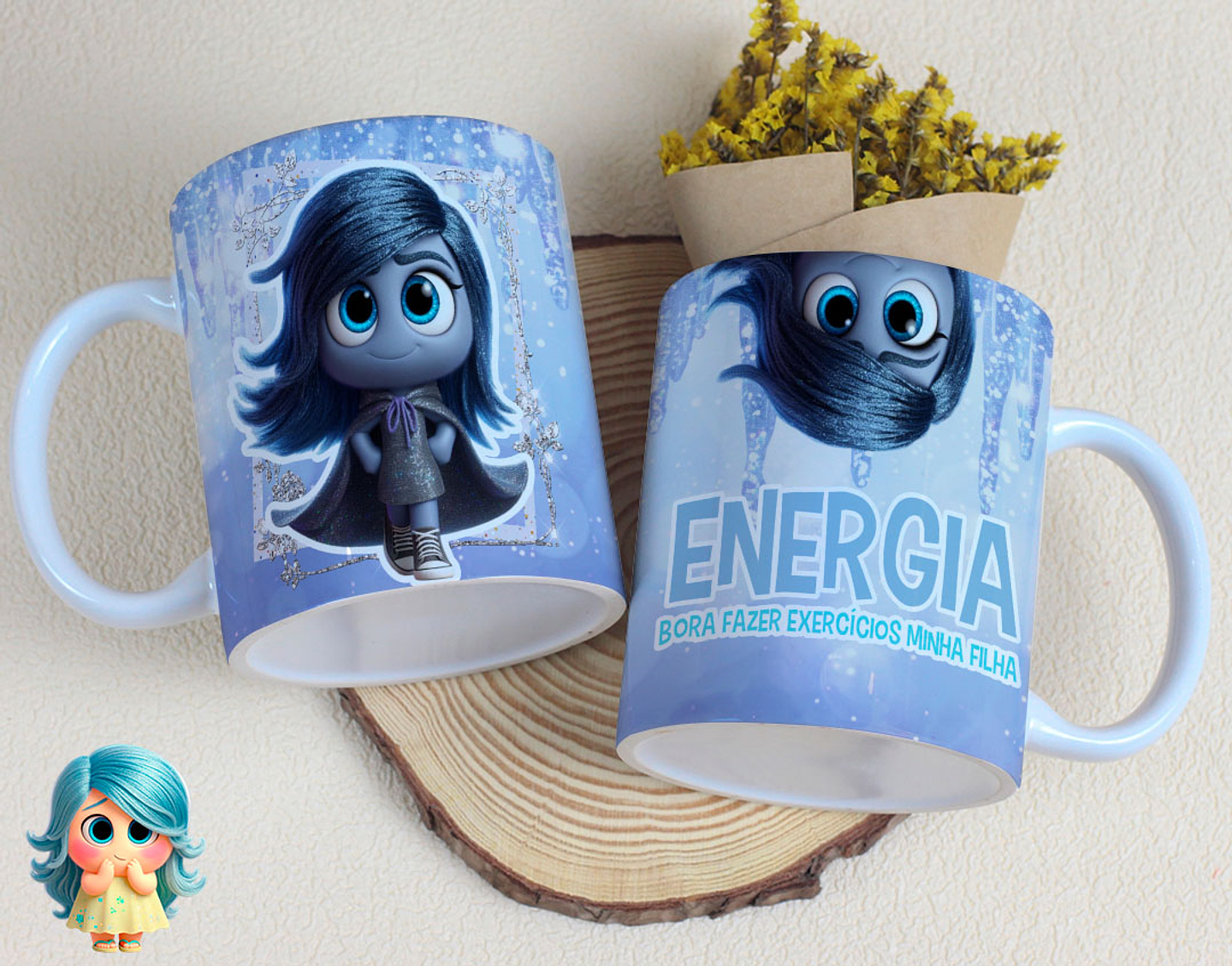 16 Artes para Caneca Divertidamente Sentimentos Arquivo Editável  10
