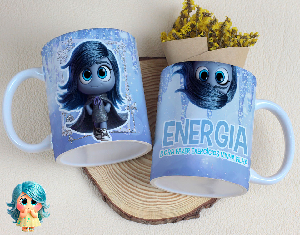 16 Artes para Caneca Divertidamente Sentimentos Arquivo Editável  10