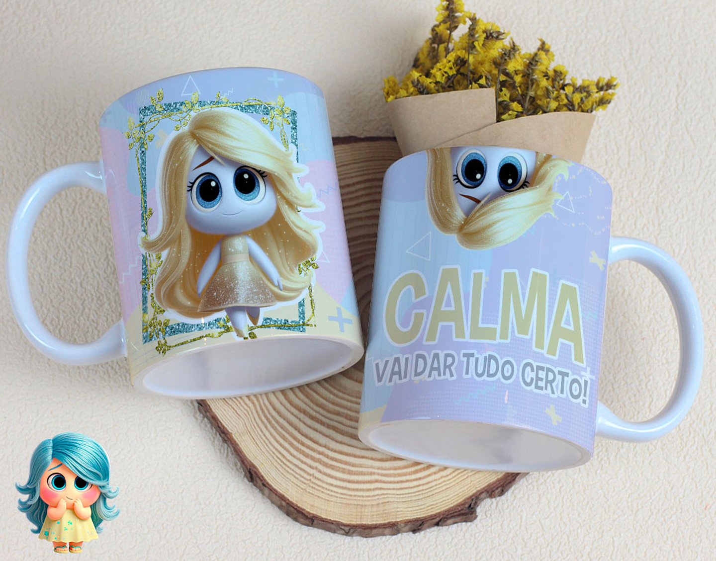 16 Artes para Caneca Divertidamente Sentimentos Arquivo Editável  14