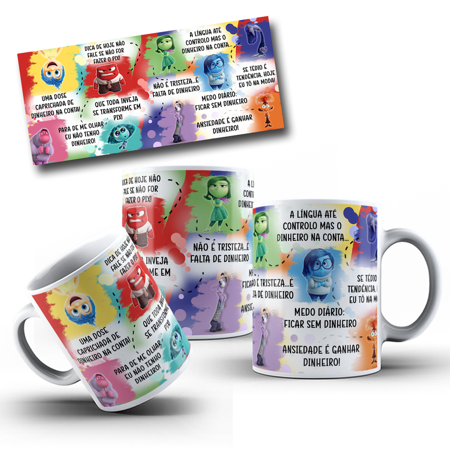 3 Artes para Caneca Divertidamente Arquivo em Jpg 2