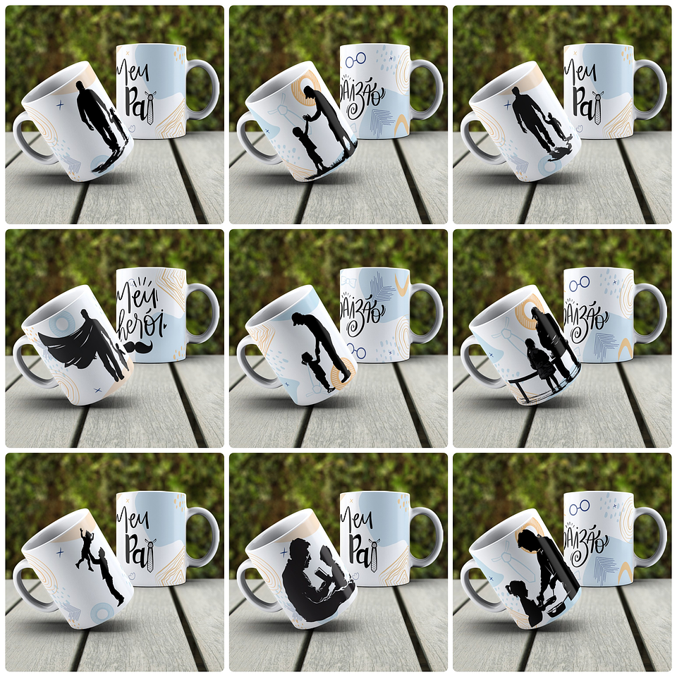 14 Artes Caneca Dia dos Pais é amor Arquivo em Jpg 1