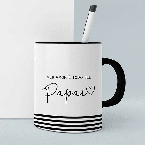 8 Artes para Caneca Dia dos Pais Minimalista Arquivo Editável