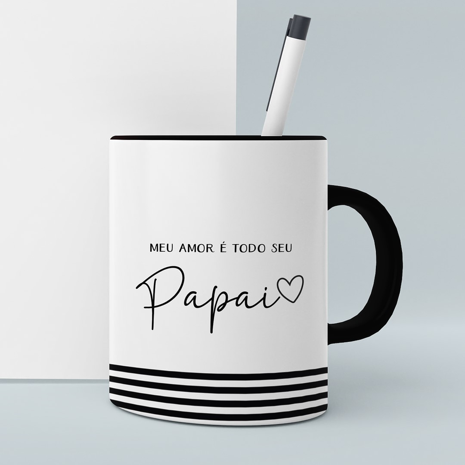 8 Artes para Caneca Dia dos Pais Minimalista Arquivo Editável 2