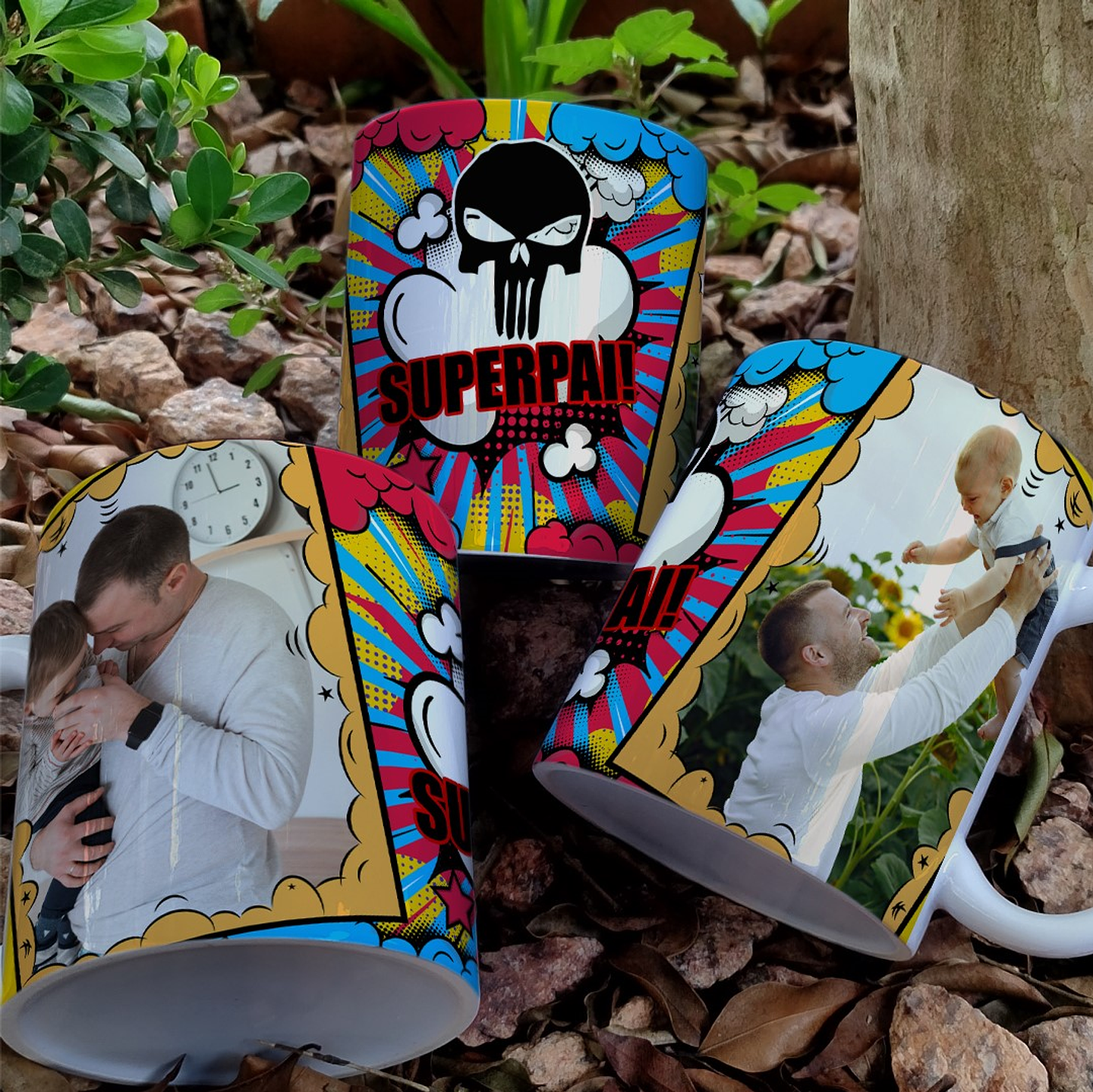 8 Artes para Caneca Dia dos Pais Herois Arquivo Editável 2