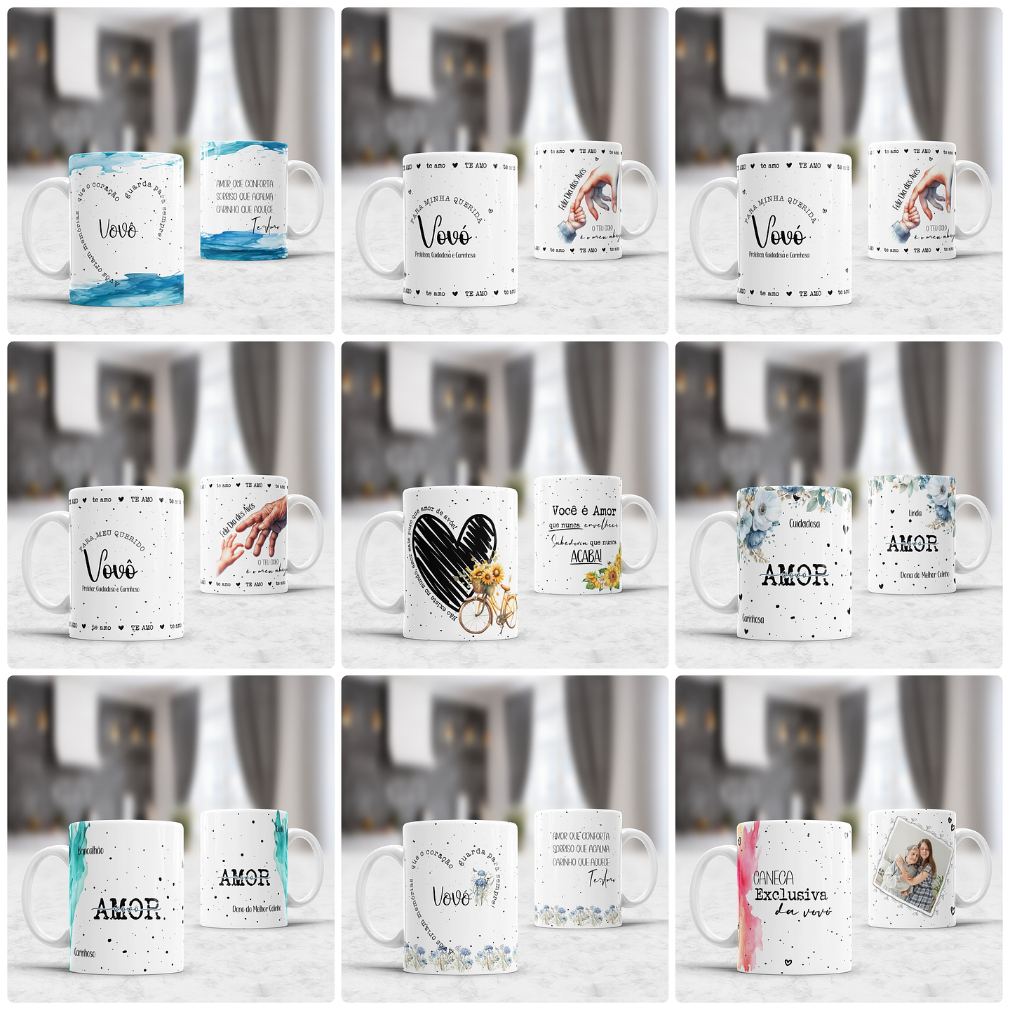 21 Artes para Caneca Dia dos Avós Arquivo Editável 1