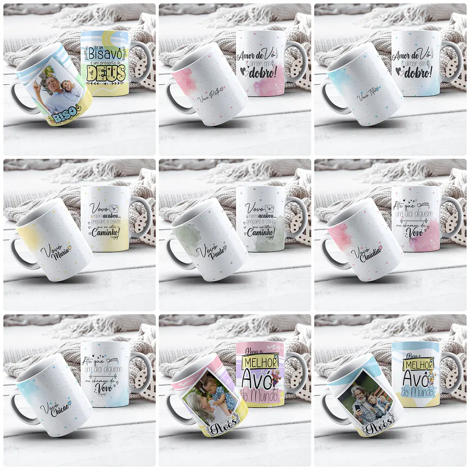 40 Artes para Caneca e Azulejo Dia dos Avós Arquivo Editável 2