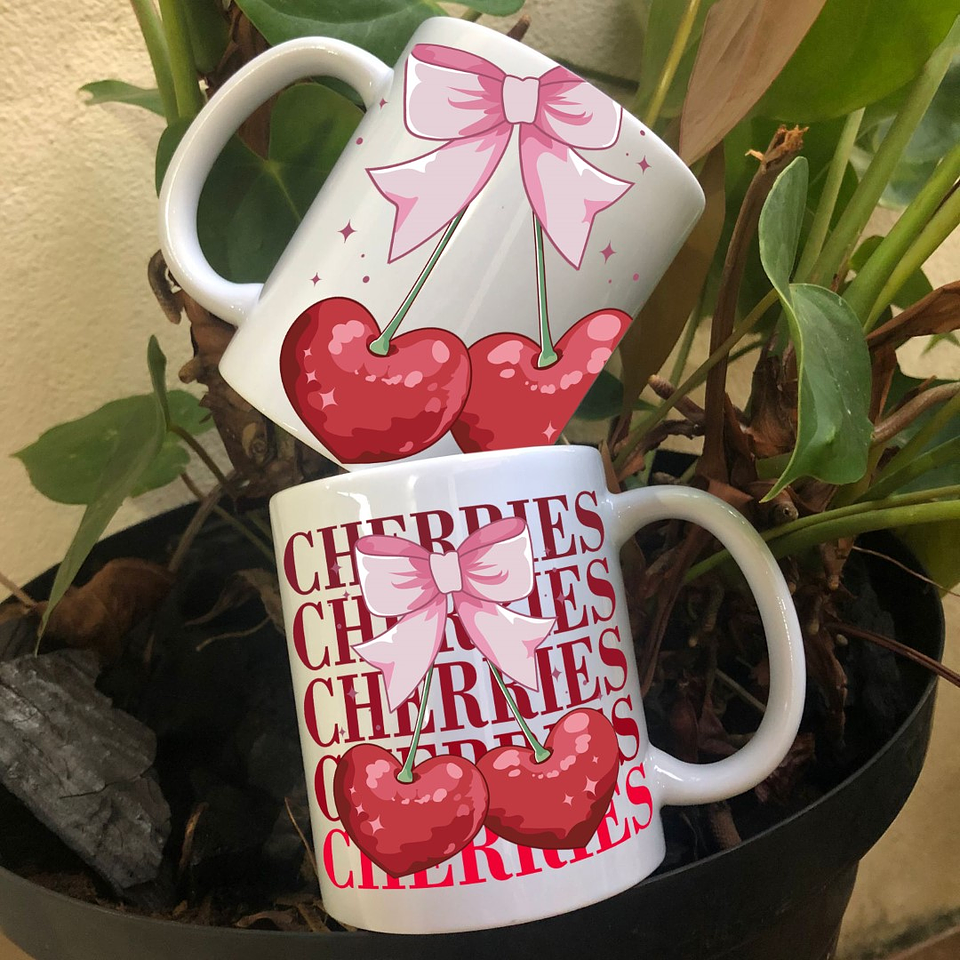 8 Artes para Caneca Cereja Arquivo Editável  8