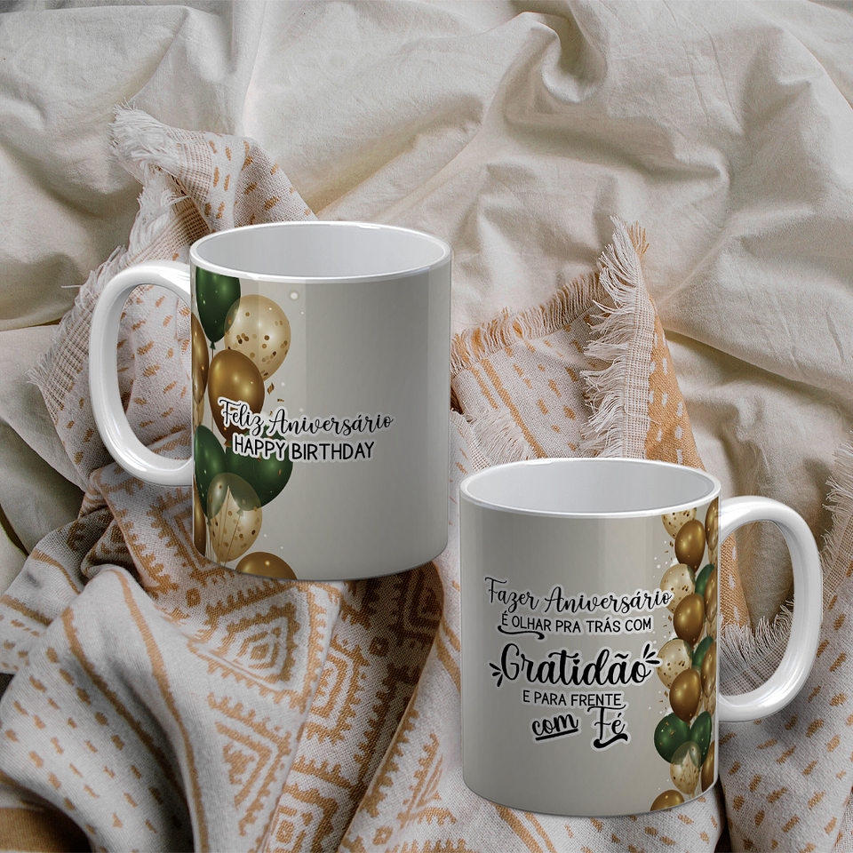 8 Artes para Caneca Aniversário Arquivo Editável 7