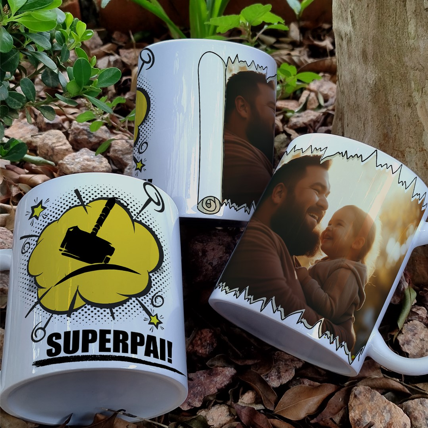 8 Artes para Caneca Dia dos Pais Herois Arquivo Editável 7