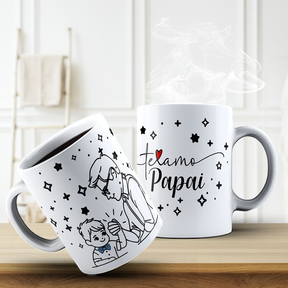 10 Artes Caneca Dia dos Pais Minimalista Arquivo Editável  1