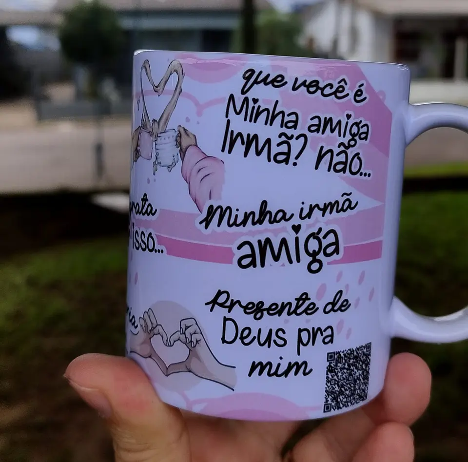 2 Artes Caneca Amigas Não a gente não é apenas amigas, nós somos irmãs Arquivo Editável 3