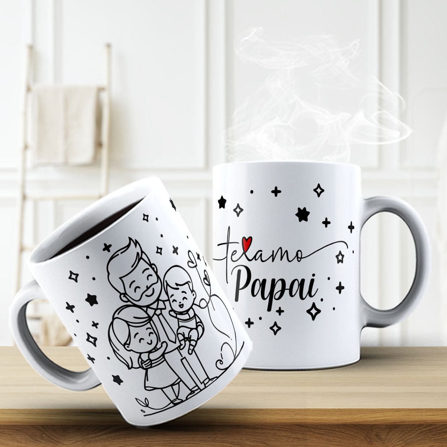 10 Artes Caneca Dia dos Pais Minimalista Arquivo Editável  4