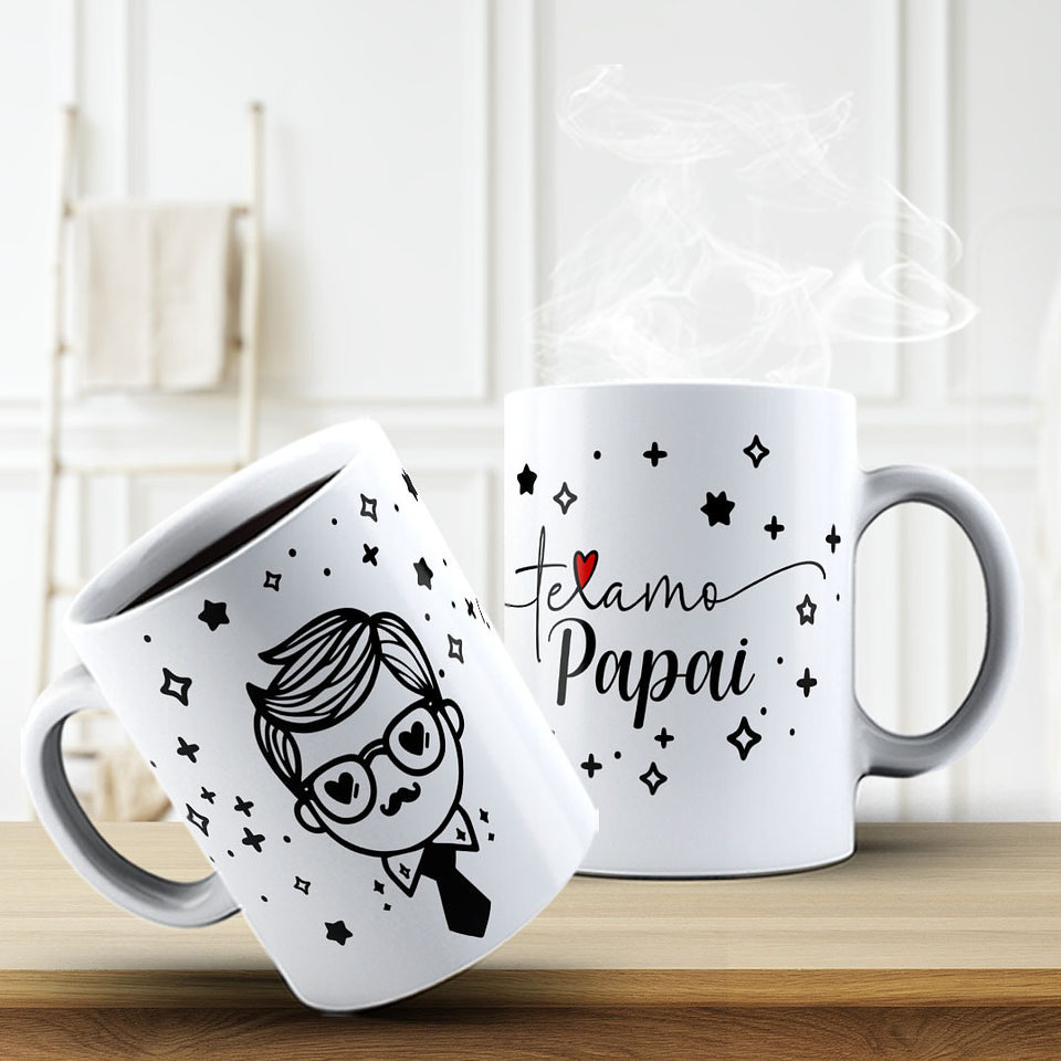 10 Artes Caneca Dia dos Pais Minimalista Arquivo Editável  6