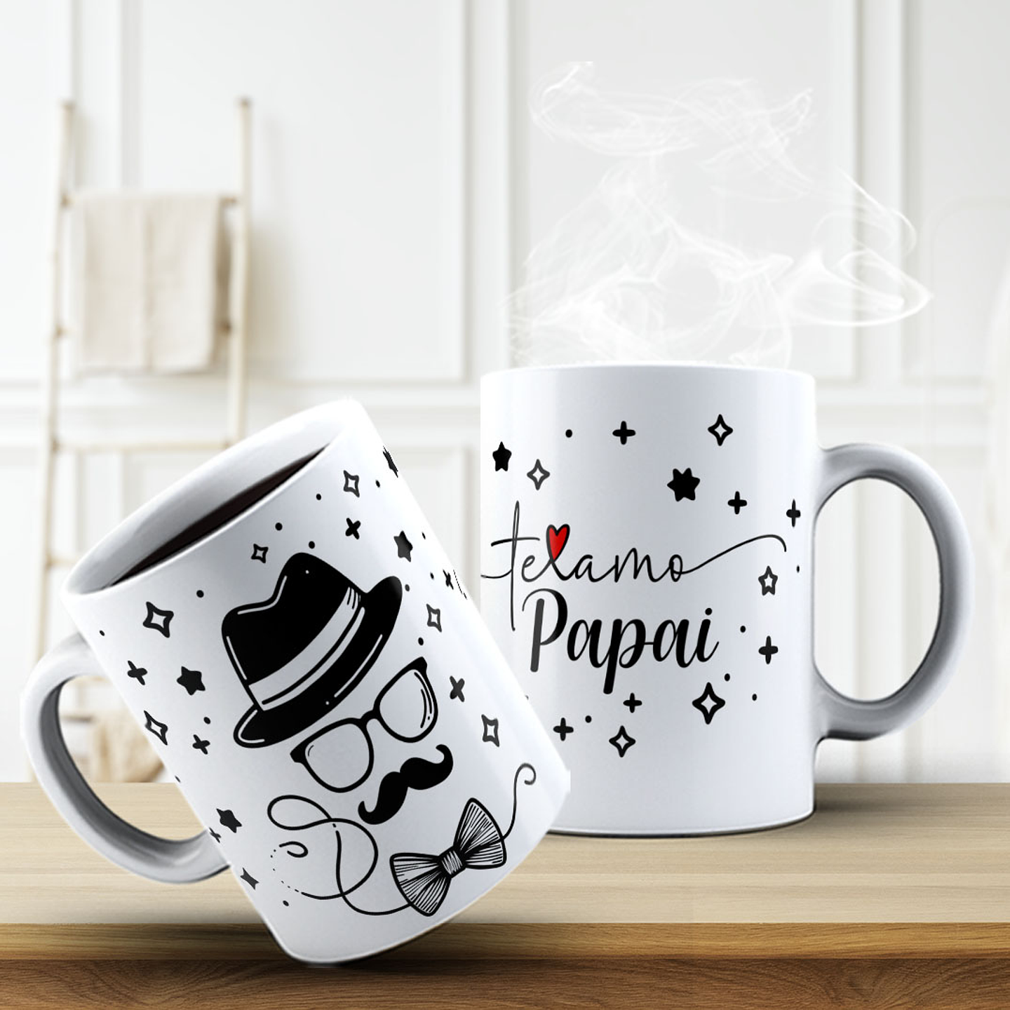 10 Artes Caneca Dia dos Pais Minimalista Arquivo Editável  7