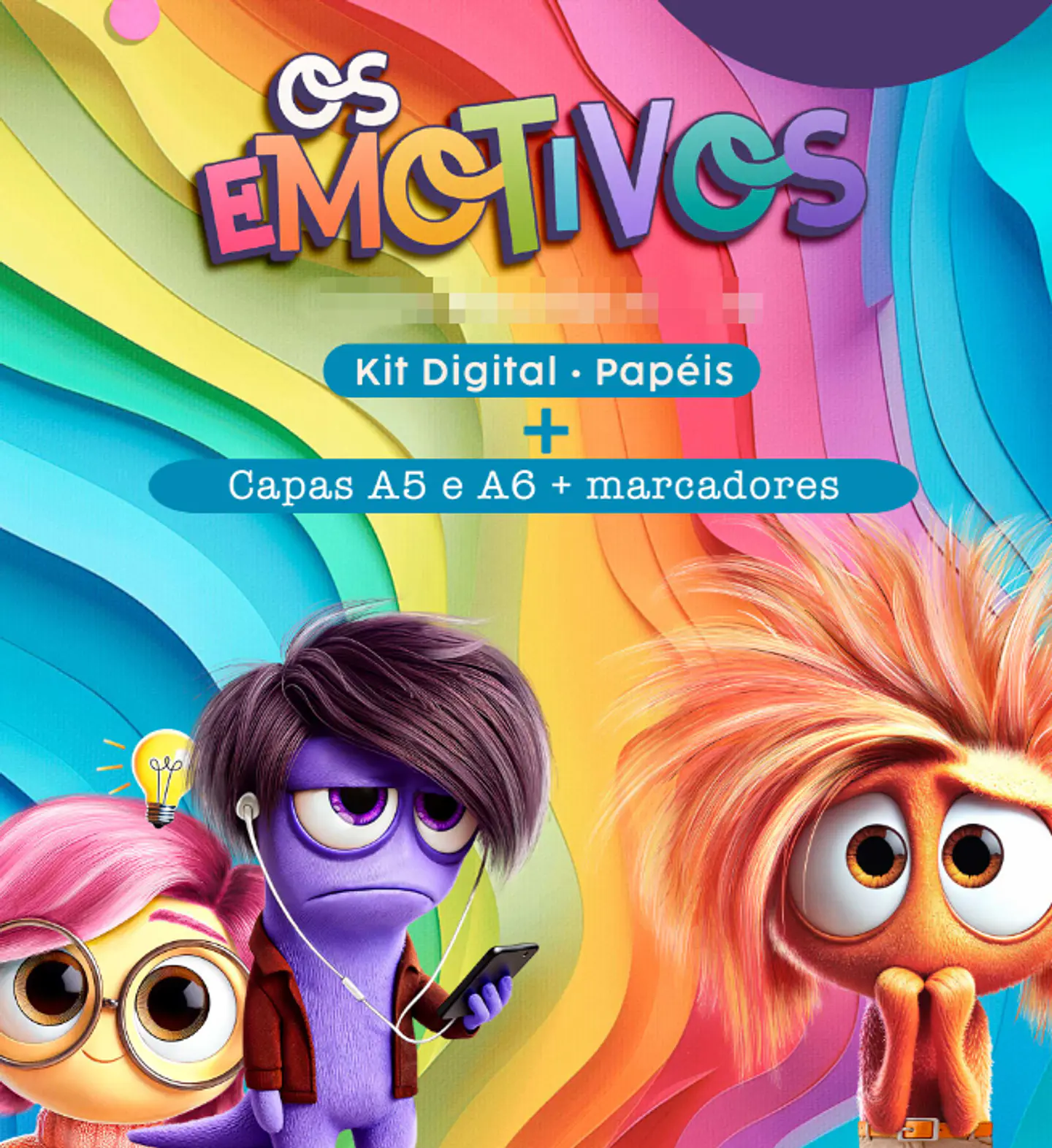 Arquivo para Encadernação Emotivos Divertidamente 2 em Png 1