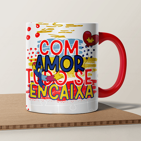 63 Artes Caneca Autismo Arquivo em Jpg  