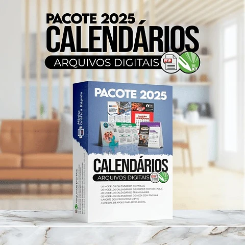 Arquivo Calendários 2025 em Corel Draw 