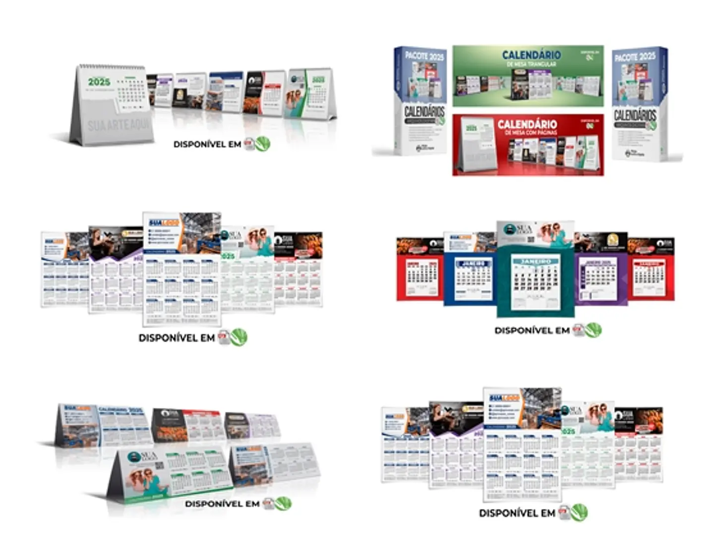 Arquivo Calendários 2025 em Corel Draw  2