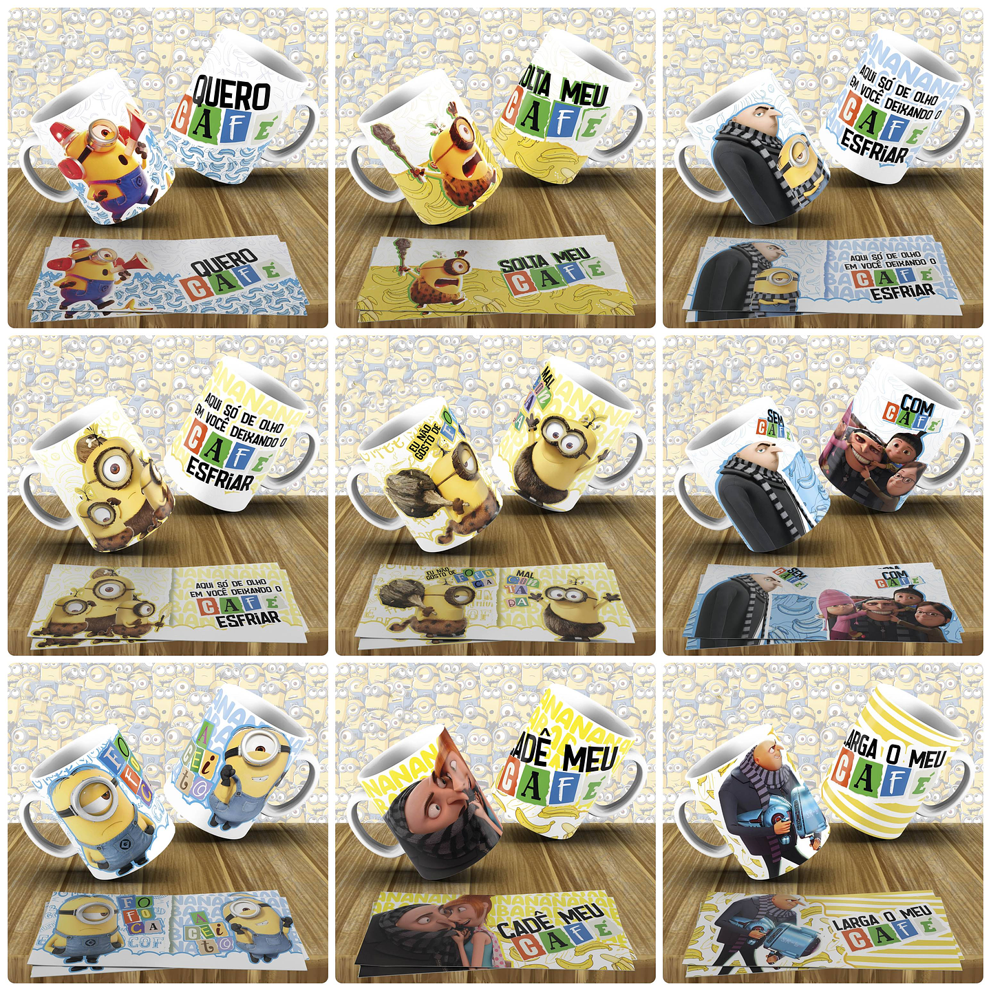 20 Artes para Caneca Meu Malvado Favorito Minions Quer Café Arquivos em Jpg 2