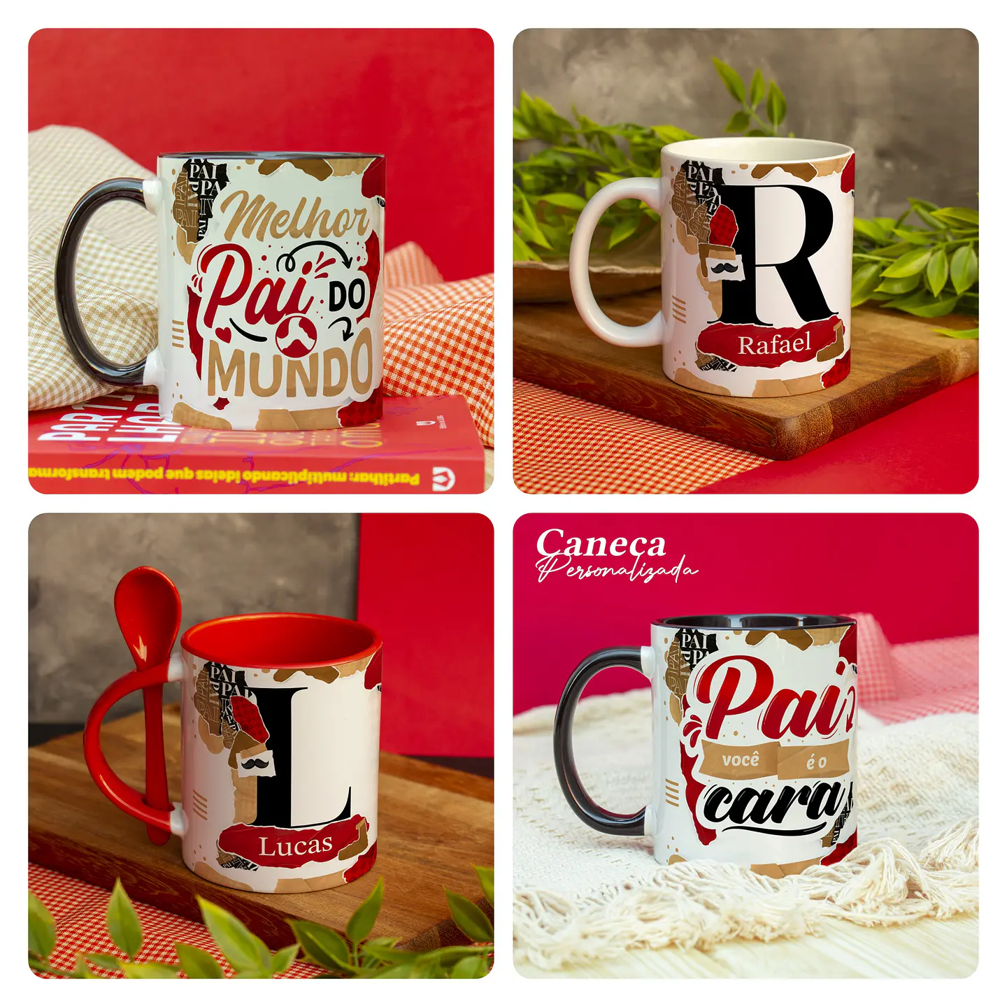 34 Artes para Caneca Dia dos Pais Alfabeto Arquivos Sublimação 4