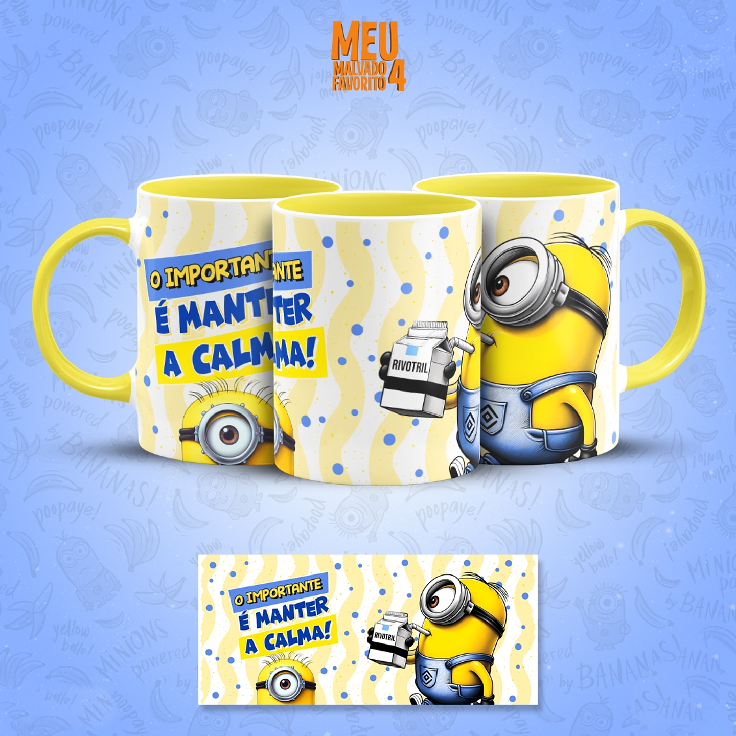20 Artes para Caneca Meu Malvado Favorito Minions 4 Arquivos em Jpg 5