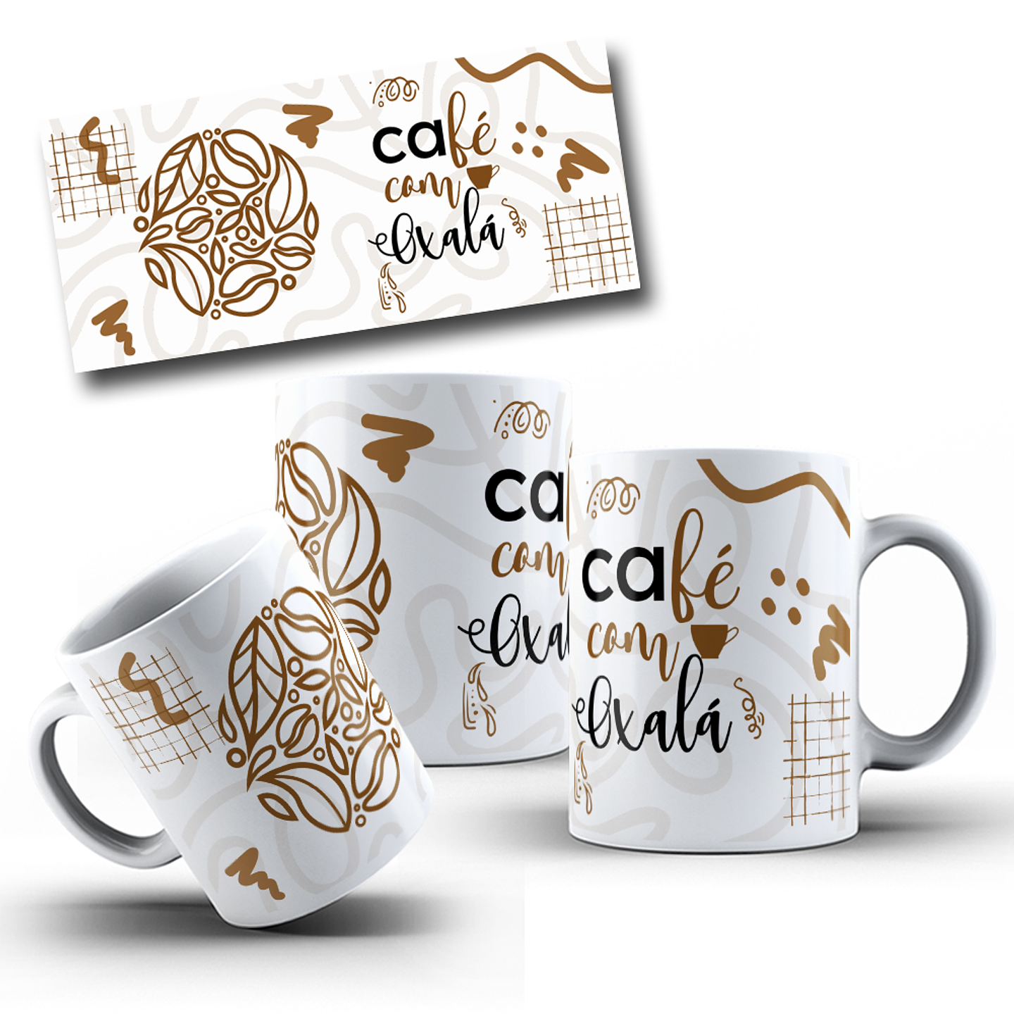 6 Artes para Caneca Café com Oxalá Arquivo em Jpg 2