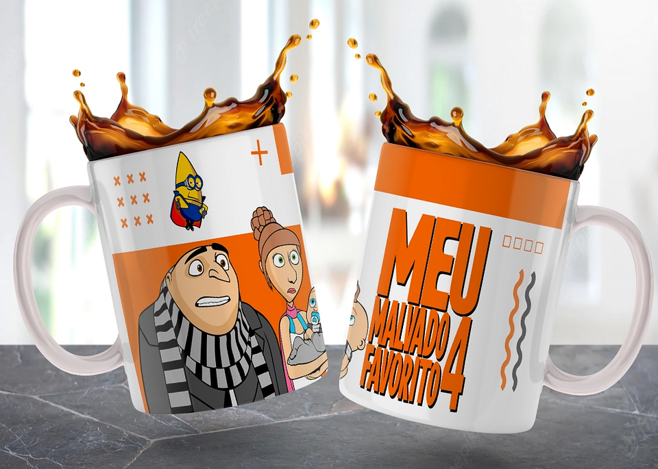 6 Artes para Caneca Meu Malvado Favorito Arquivo em Jpg  2