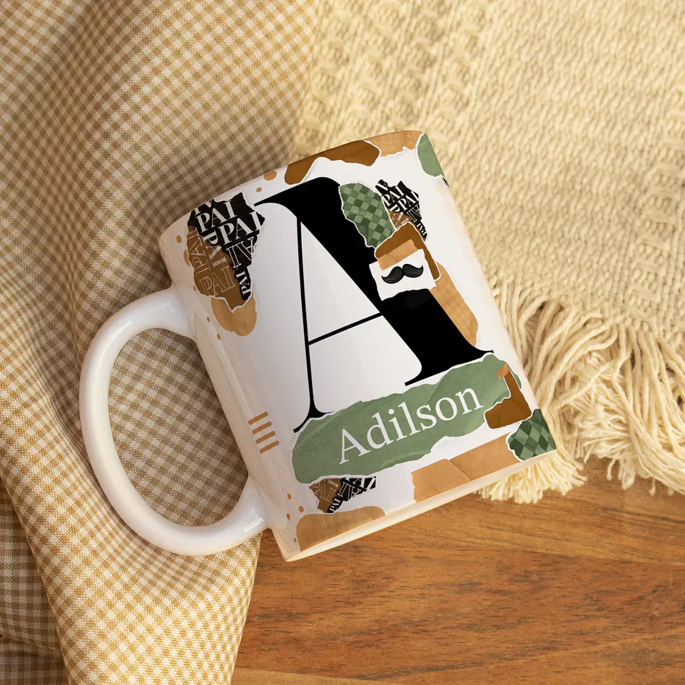 34 Artes para Caneca Dia dos Pais Alfabeto Arquivos Sublimação 6