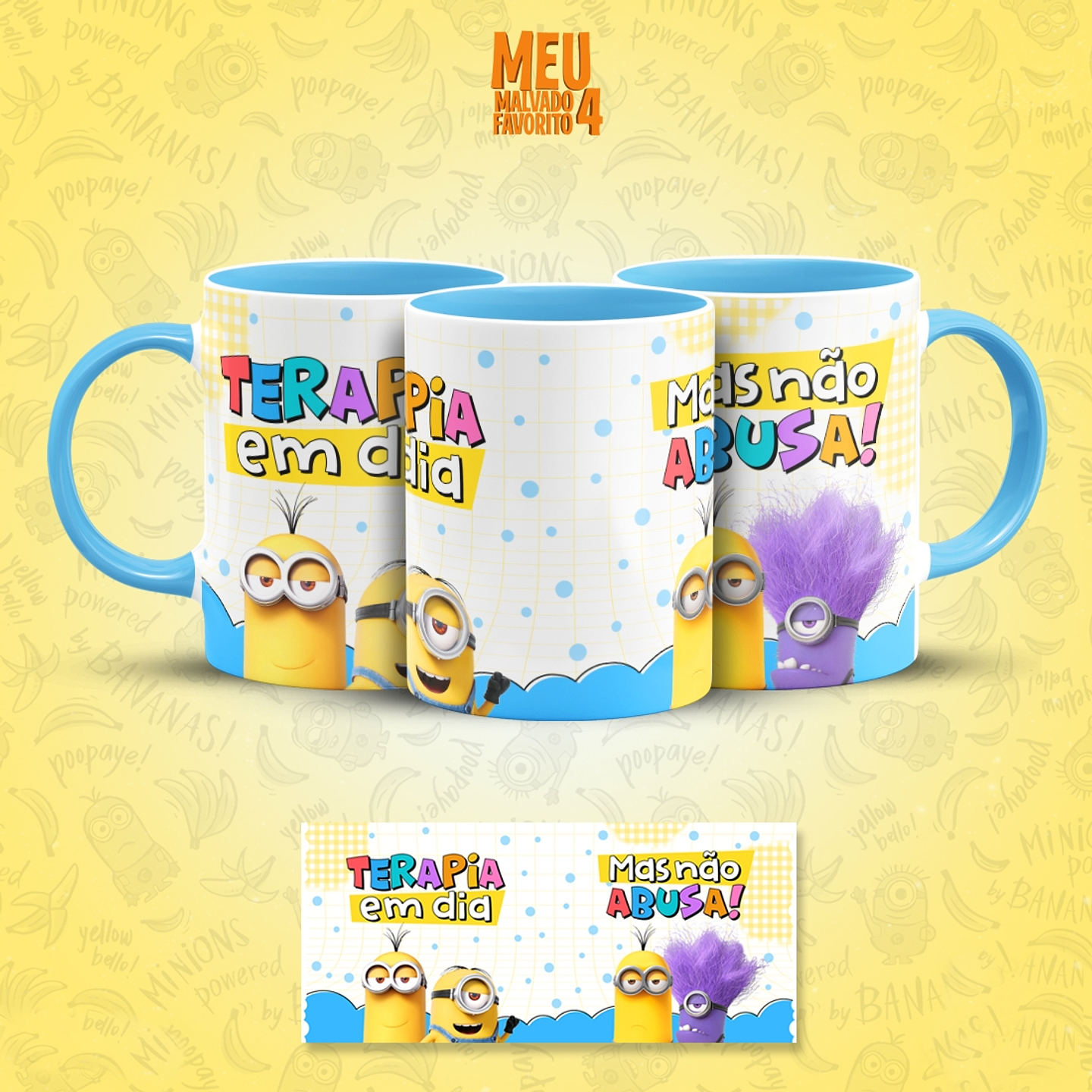 20 Artes para Caneca Meu Malvado Favorito Minions 4 Arquivos em Jpg 7