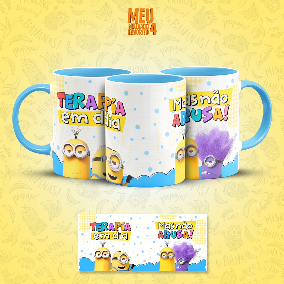 20 Artes para Caneca Meu Malvado Favorito Minions 4 Arquivos em Jpg 7