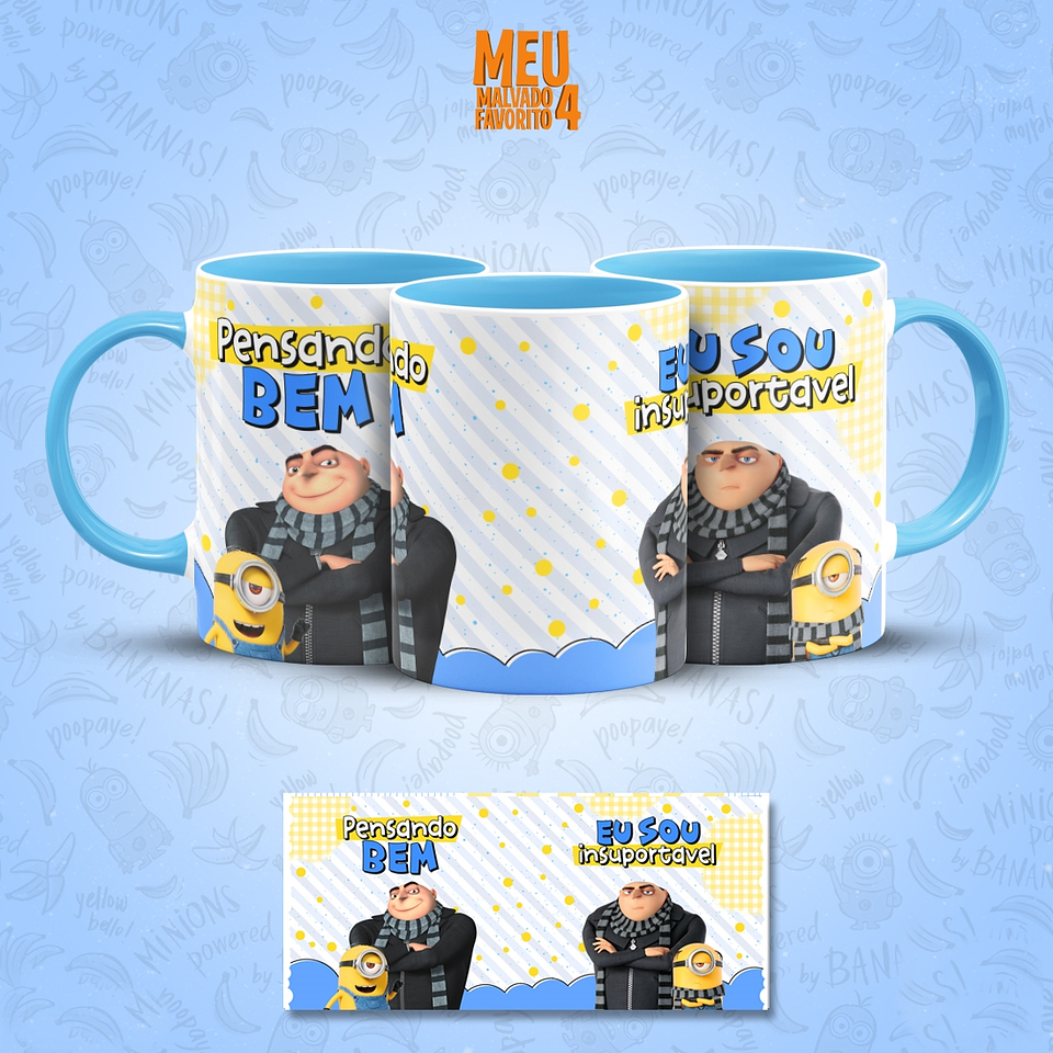 20 Artes para Caneca Meu Malvado Favorito Minions 4 Arquivos em Jpg 8