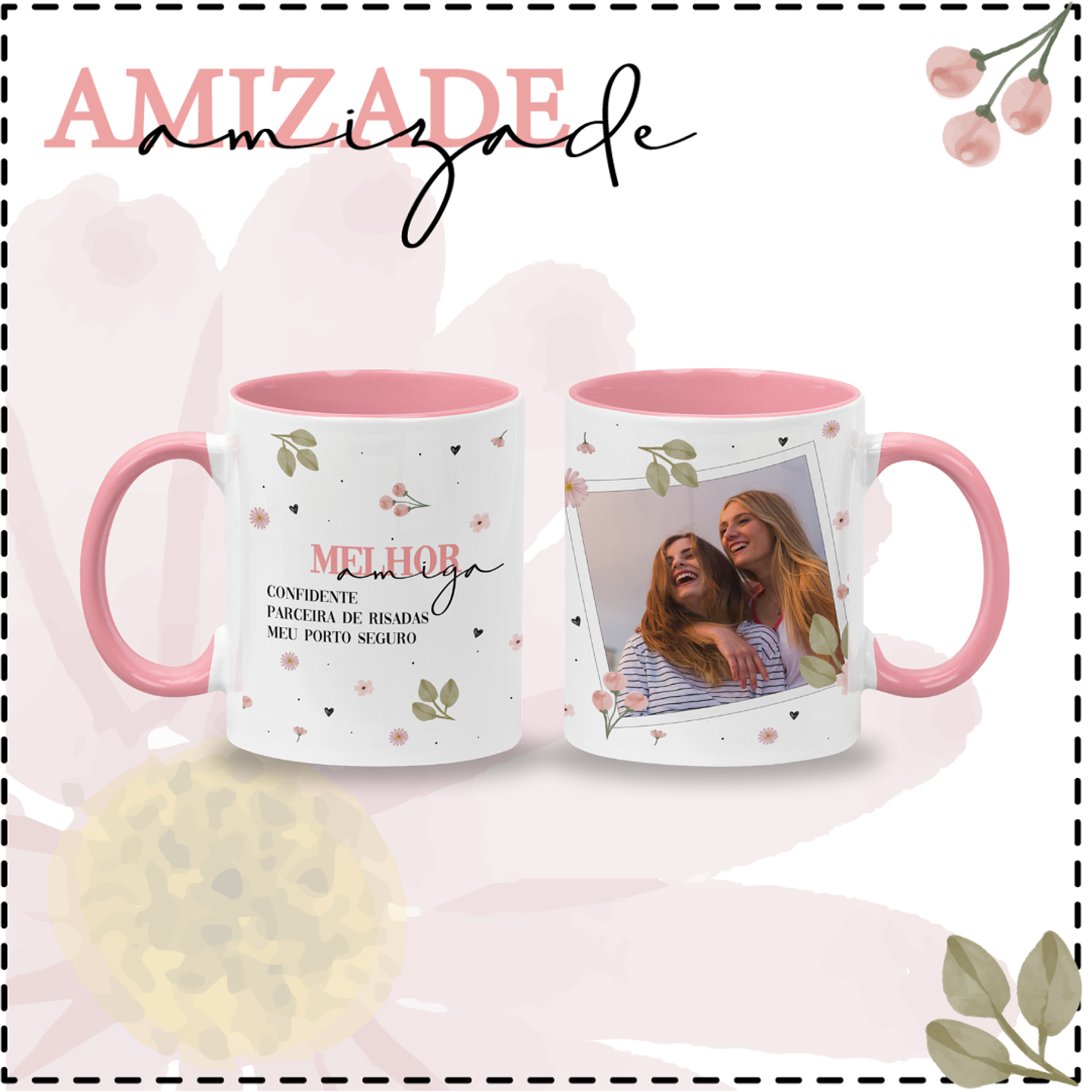 8 Artes para Caneca Amizade Arquivo Editável 3