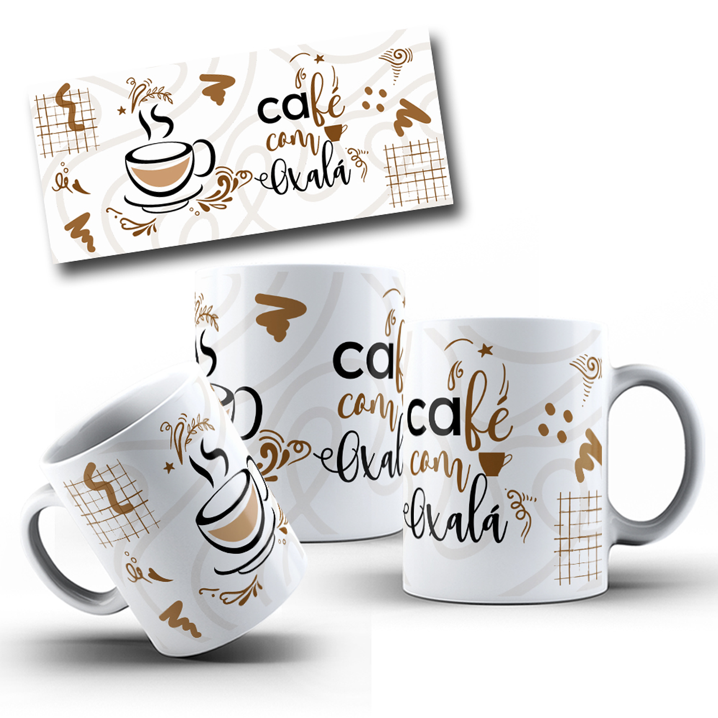 6 Artes para Caneca Café com Oxalá Arquivo em Jpg 5