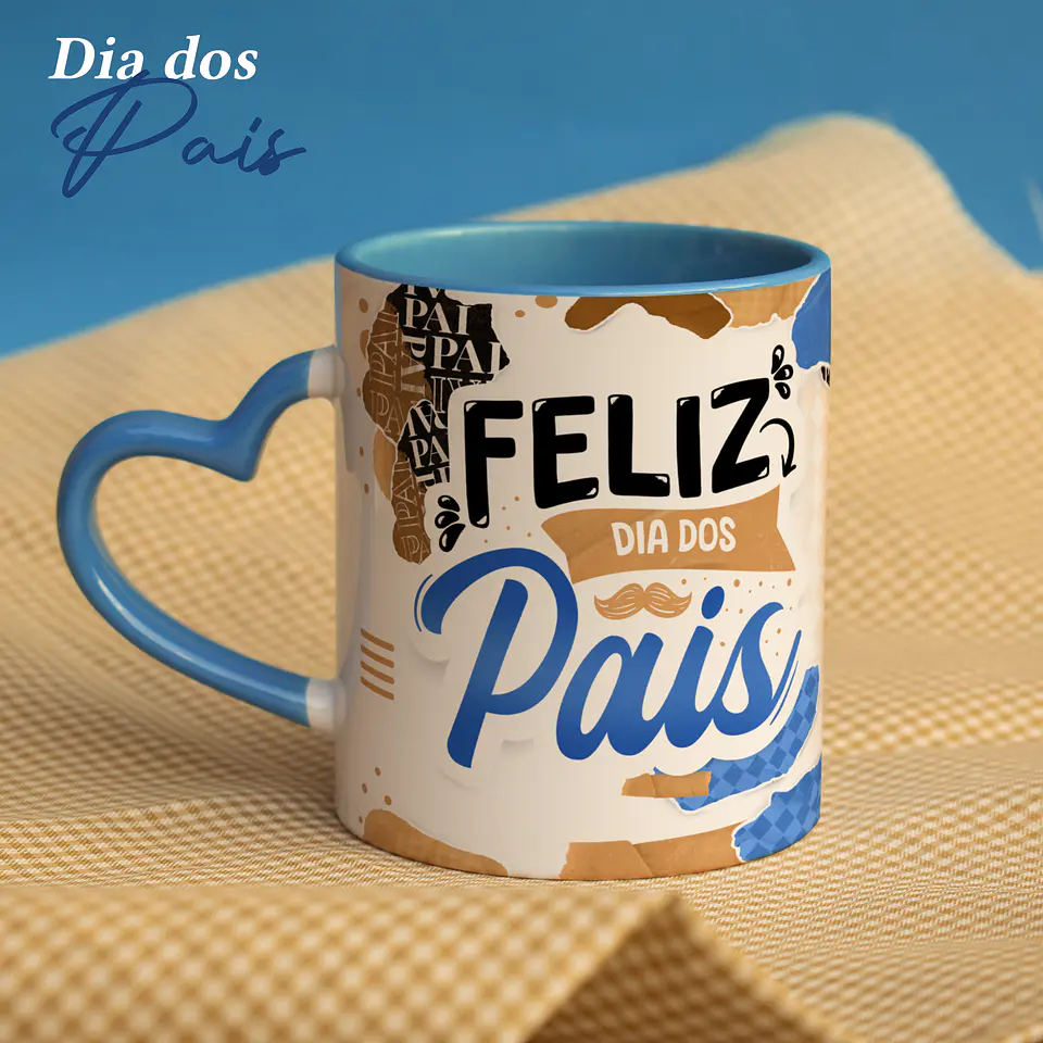 34 Artes para Caneca Dia dos Pais Alfabeto Arquivos Sublimação 8