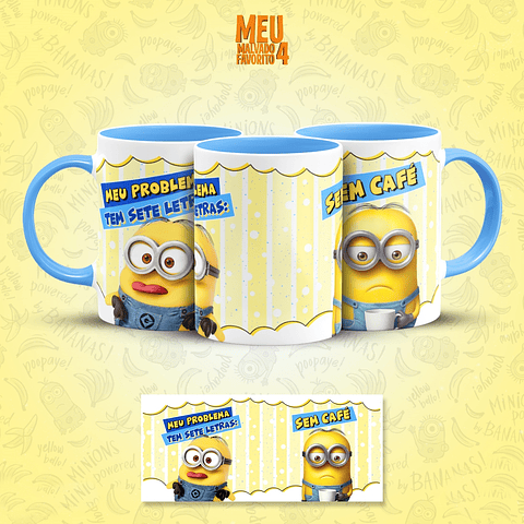 20 Artes para Caneca Meu Malvado Favorito Minions 4 Arquivos em Jpg