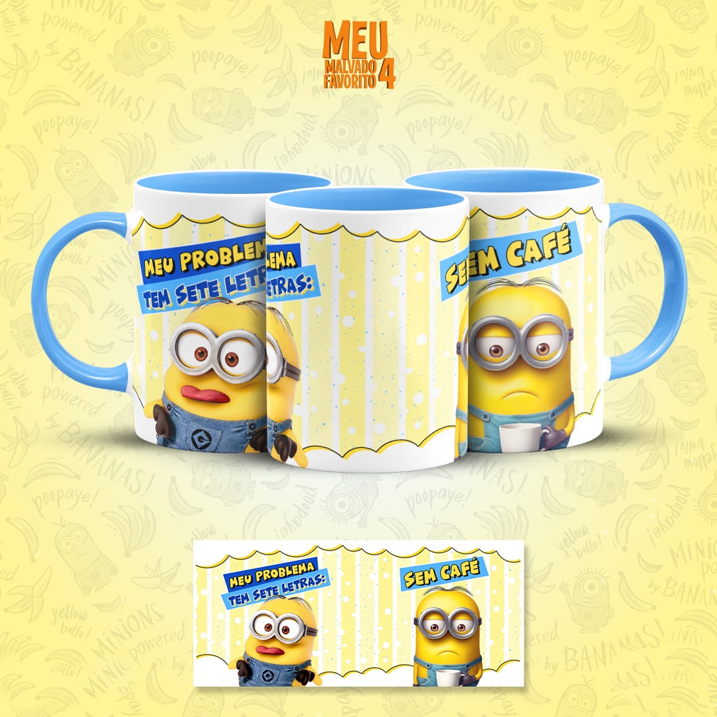 20 Artes para Caneca Meu Malvado Favorito Minions 4 Arquivos em Jpg 11