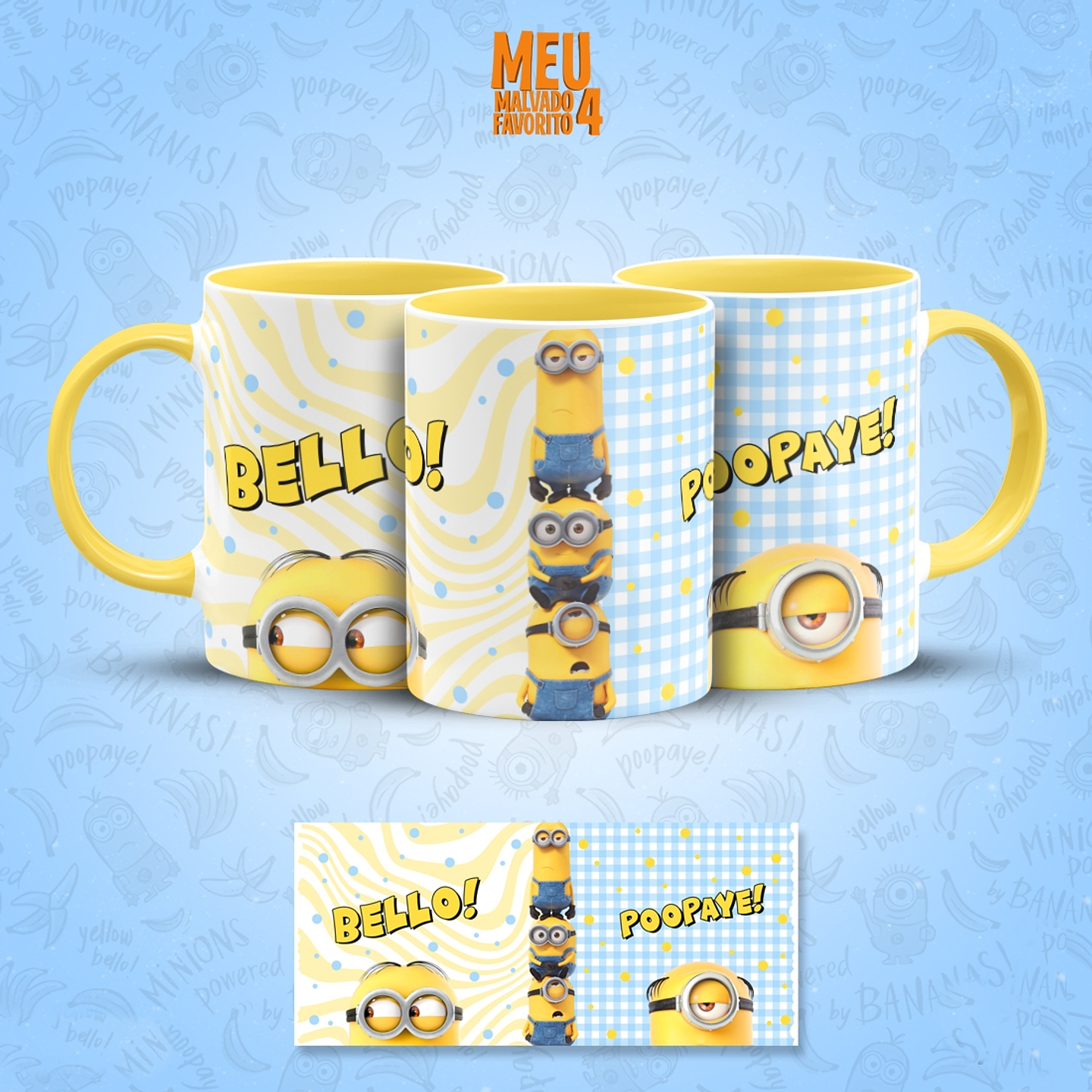 20 Artes para Caneca Meu Malvado Favorito Minions 4 Arquivos em Jpg 15