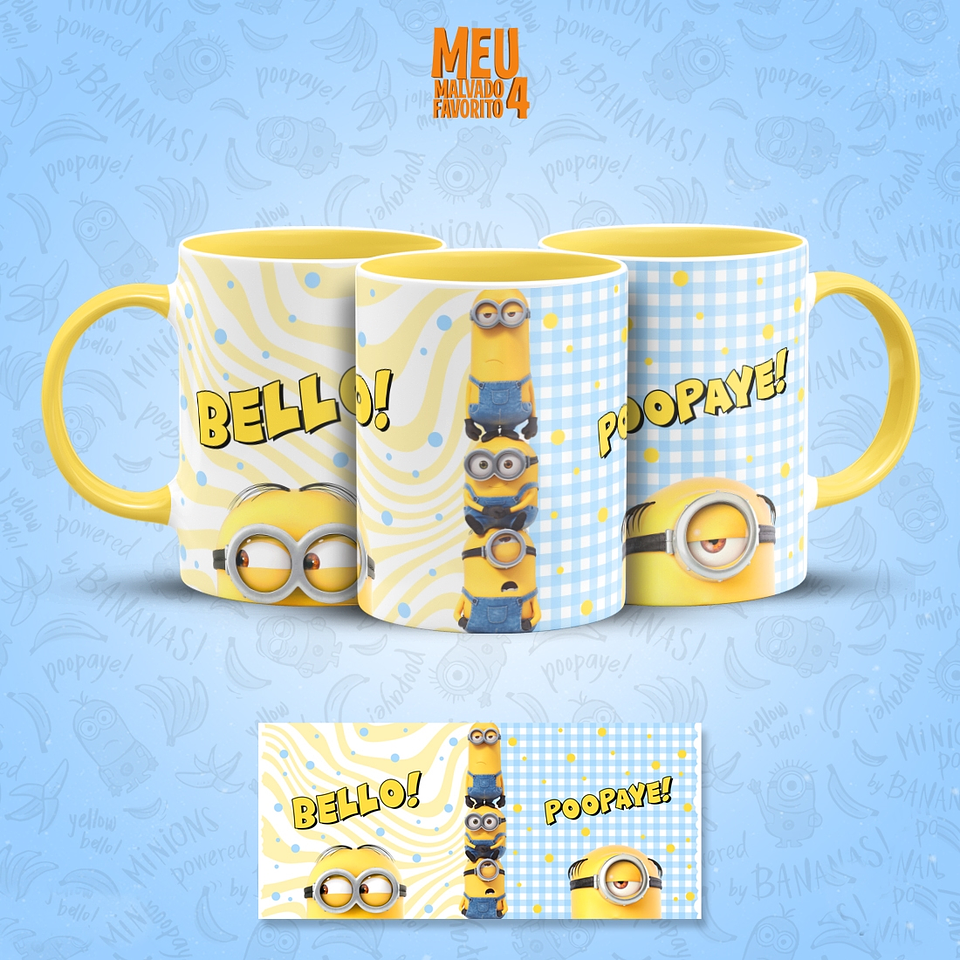 20 Artes para Caneca Meu Malvado Favorito Minions 4 Arquivos em Jpg 15