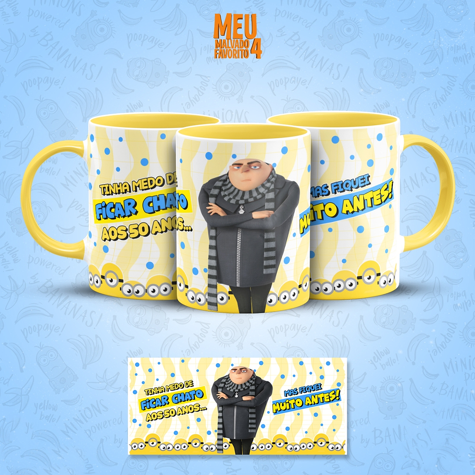 20 Artes para Caneca Meu Malvado Favorito Minions 4 Arquivos em Jpg 19