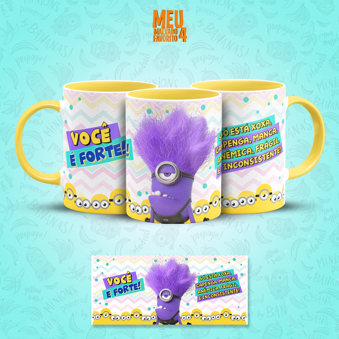 20 Artes para Caneca Meu Malvado Favorito Minions 4 Arquivos em Jpg 20