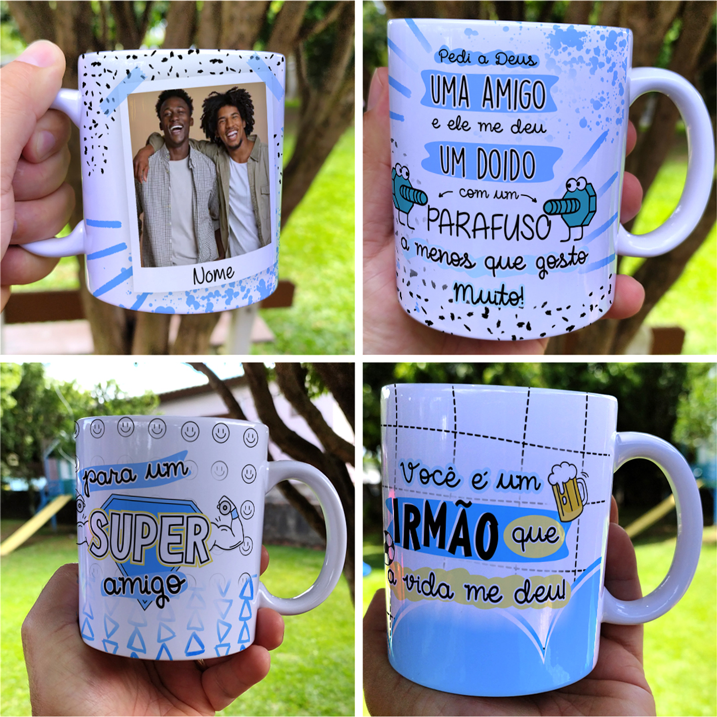 21 Artes para Caneca Amizade Masculino Arquivo Editável 2