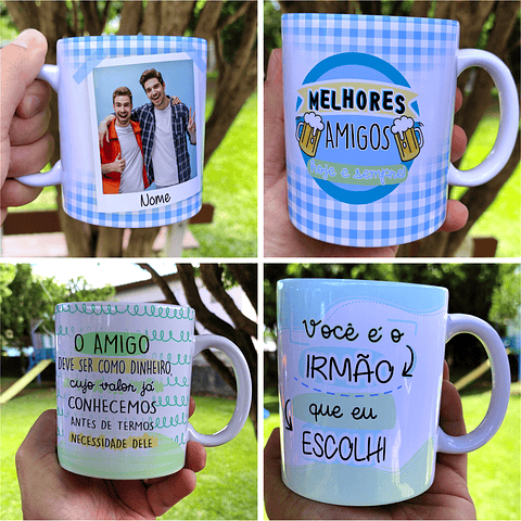 21 Artes para Caneca Amizade Masculino Arquivo Editável