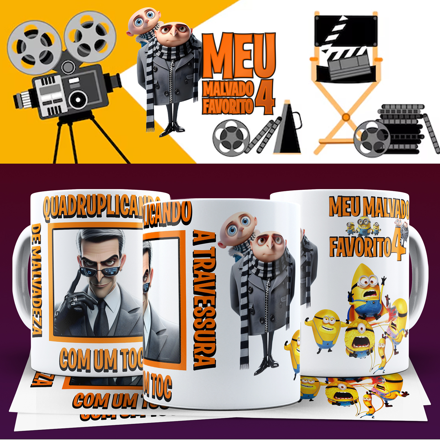 10 Artes para Caneca Meu Malvado Favorito Arquivo em Png 7