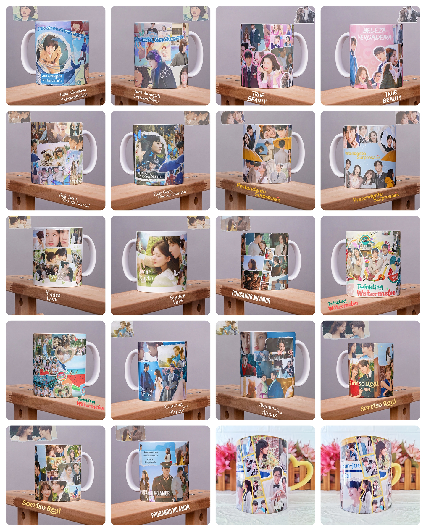 25 Artes para Caneca Colagens Dorama Arquivo em Jpg 2